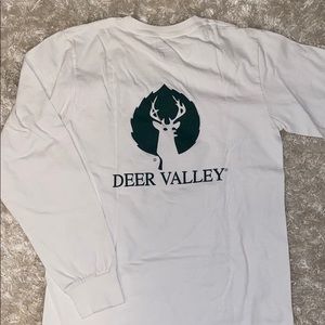 Deer Valley white long sleeve T-shirt!